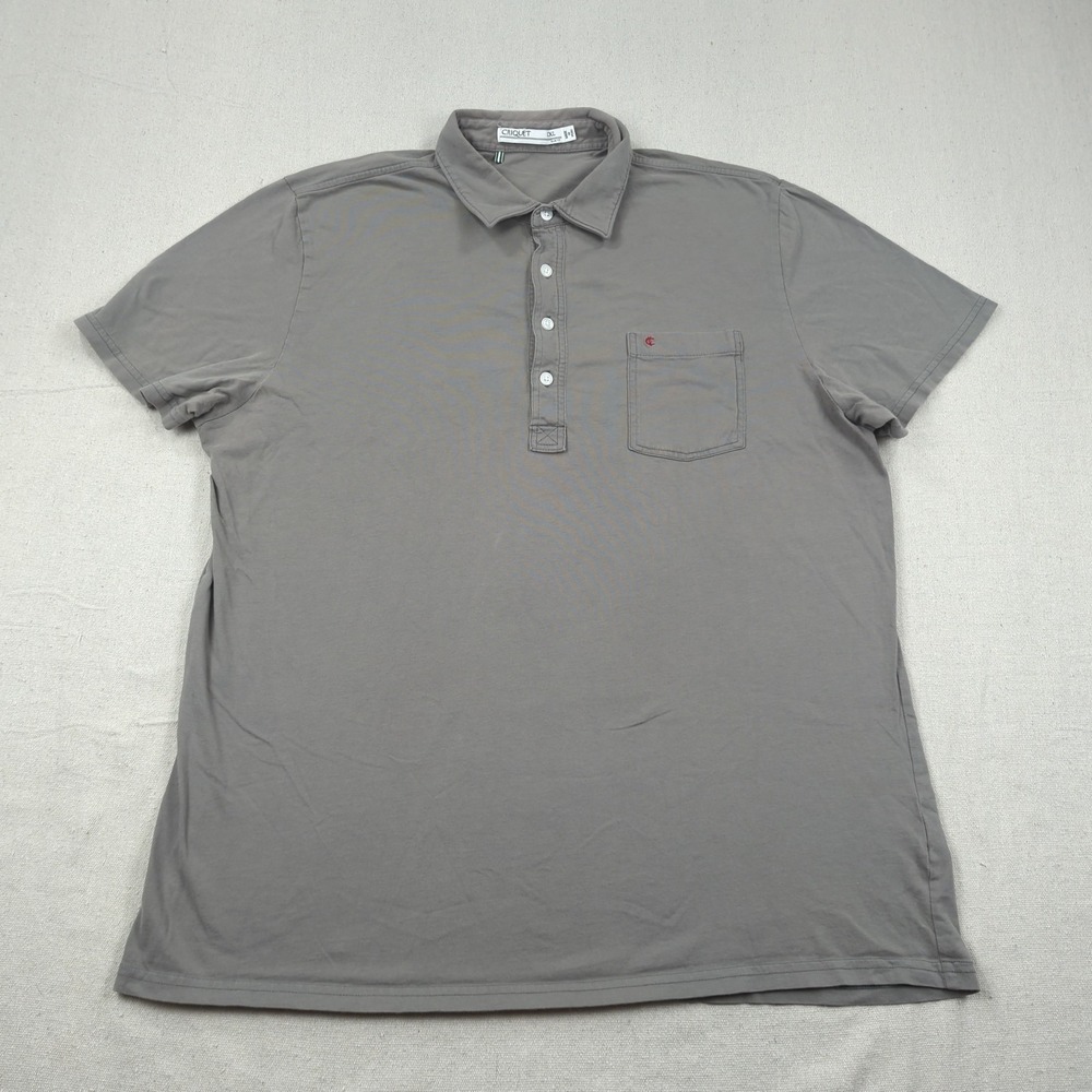 Criquet Shirt‎ Mens 2XL Gray Performance Stretch Players Tennis Slim